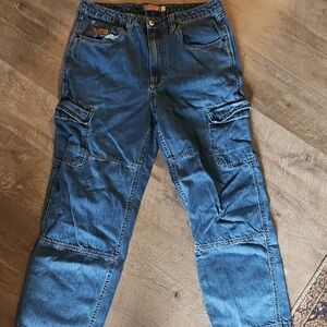 Empyre Blue Mens Cargo Jeans